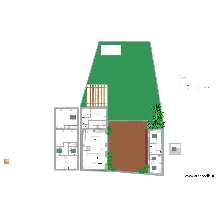 BATZ plan état projeté 1. Plan de 19 pièces et 748 m2