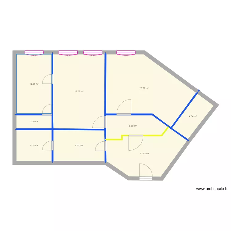 Plan RDC Appart Hotel. Plan de 