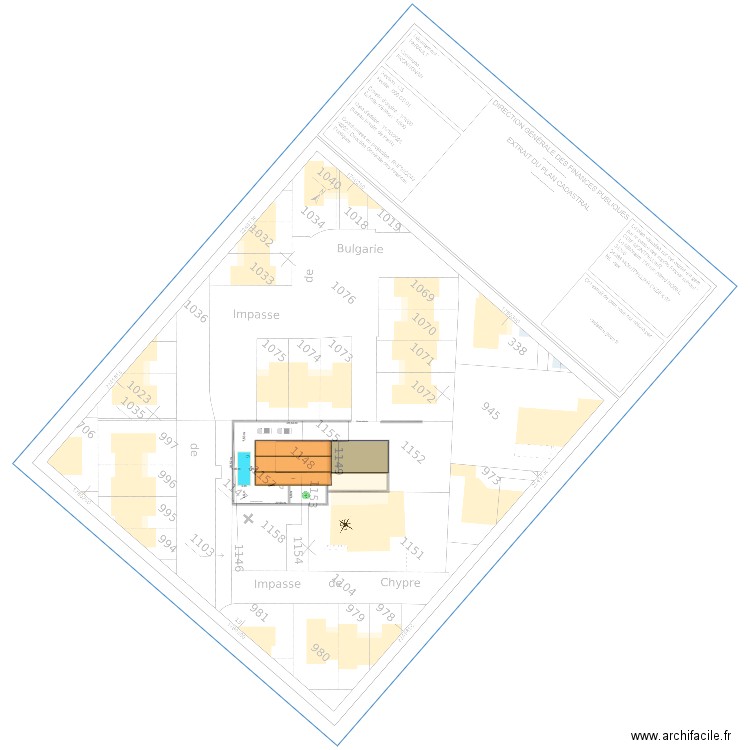HOUALET. Plan de 1 pièce et 181 m2