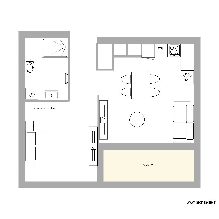 Appartement RDC. Plan de 0 pièce et 0 m2