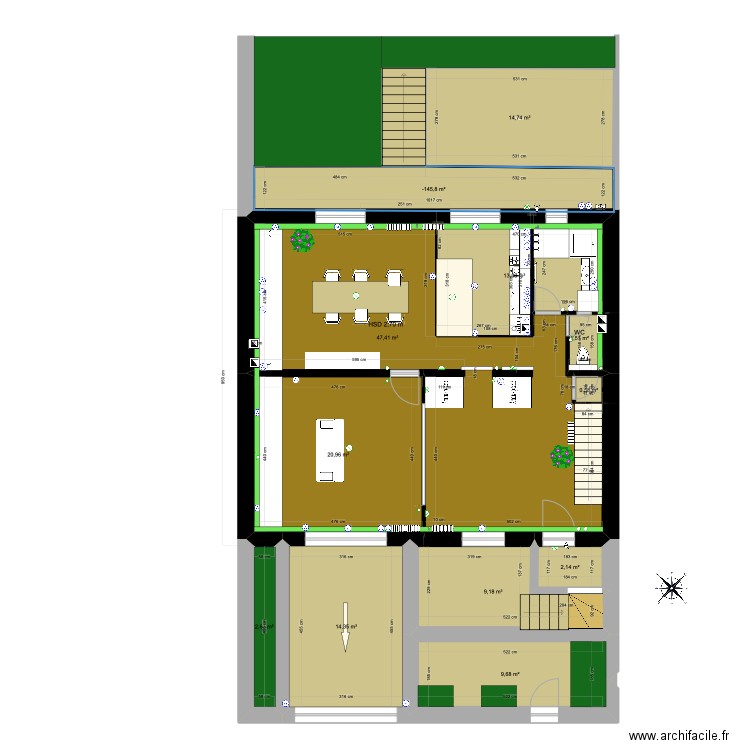 RdC. Plan de 0 pièce et 0 m2