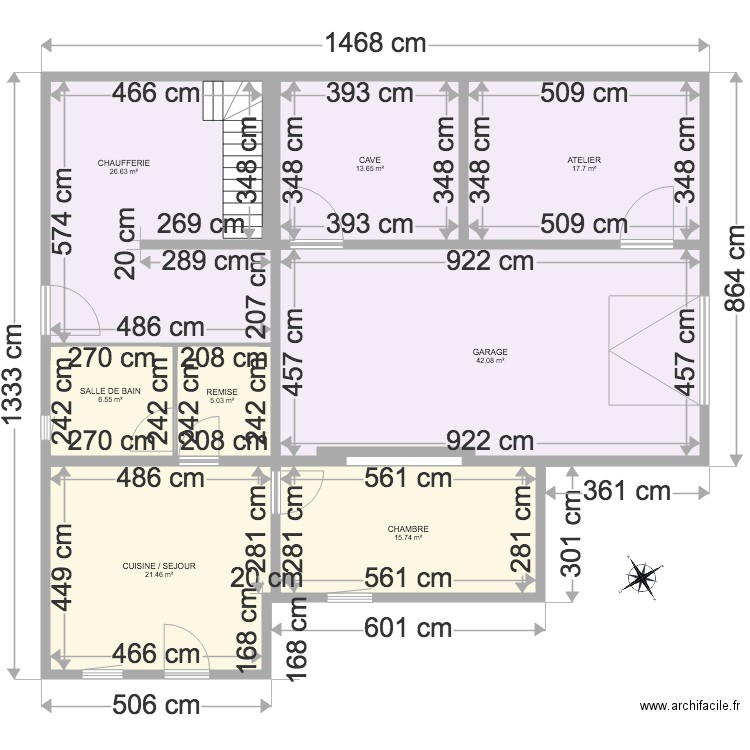 SOUS SOL. Plan de 0 pièce et 0 m2