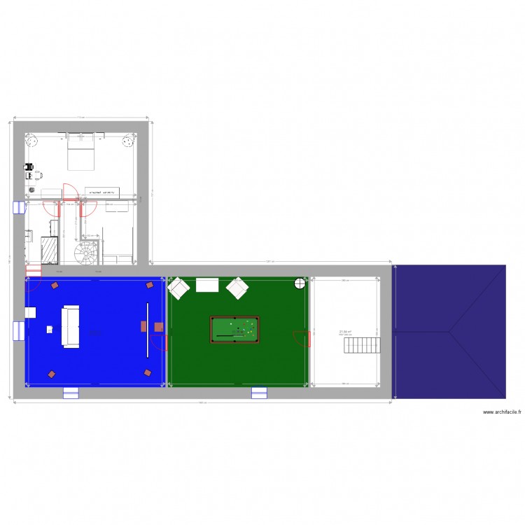 étage modifié. Plan de 0 pièce et 0 m2