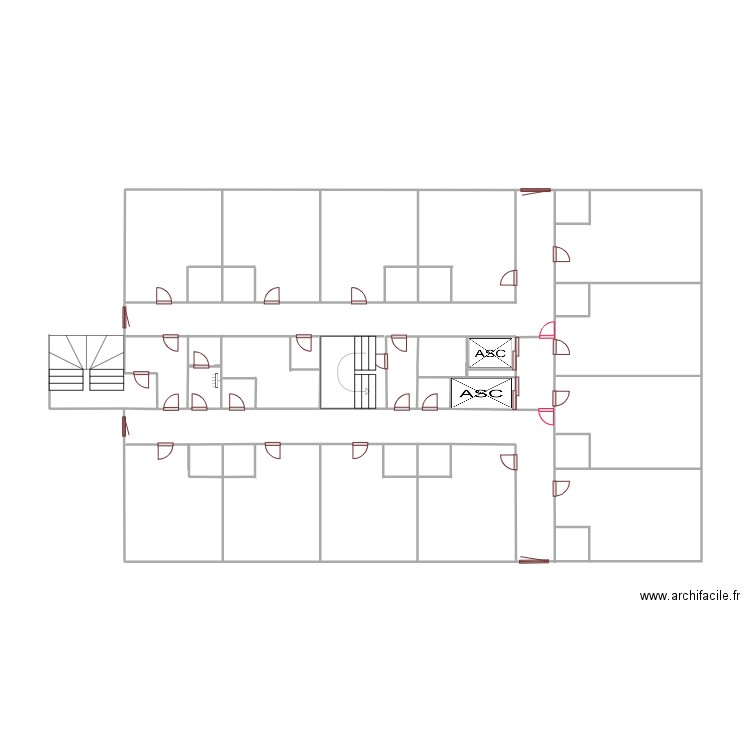 1er etage bouteille 58 vierge. Plan de 0 pièce et 0 m2