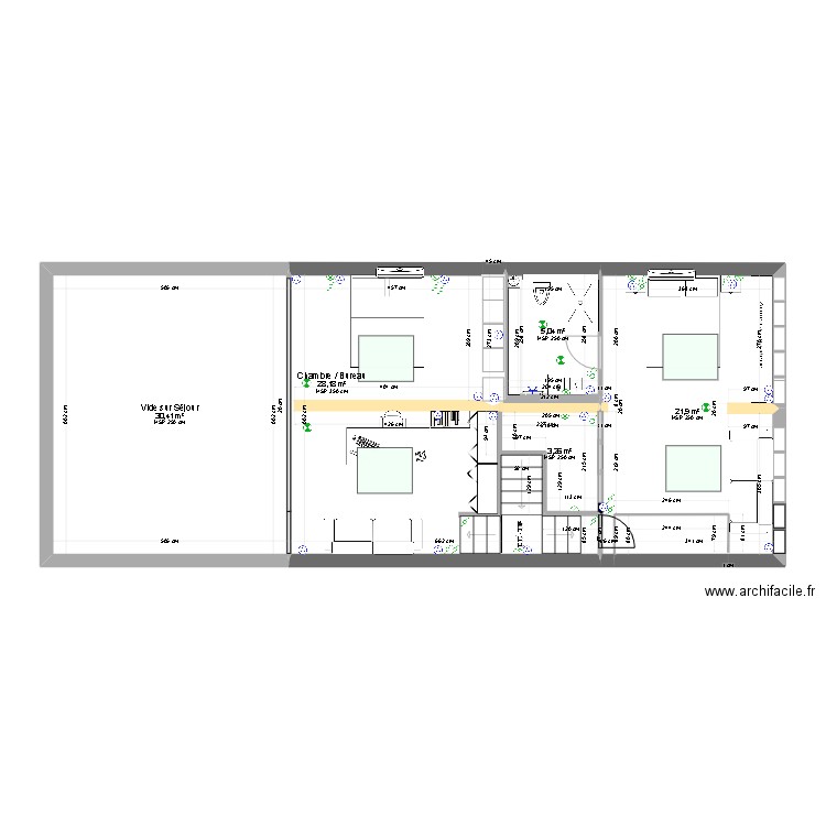  Bagnolet 1° élect. Plan de 5 pièces et 89 m2