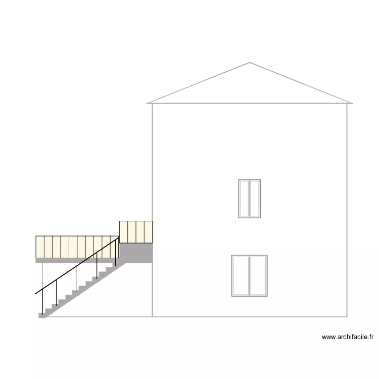 facade ouest. Plan de 