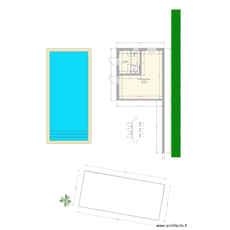 Pool house 2 modif SDE. Plan de 0 pièce et 0 m2