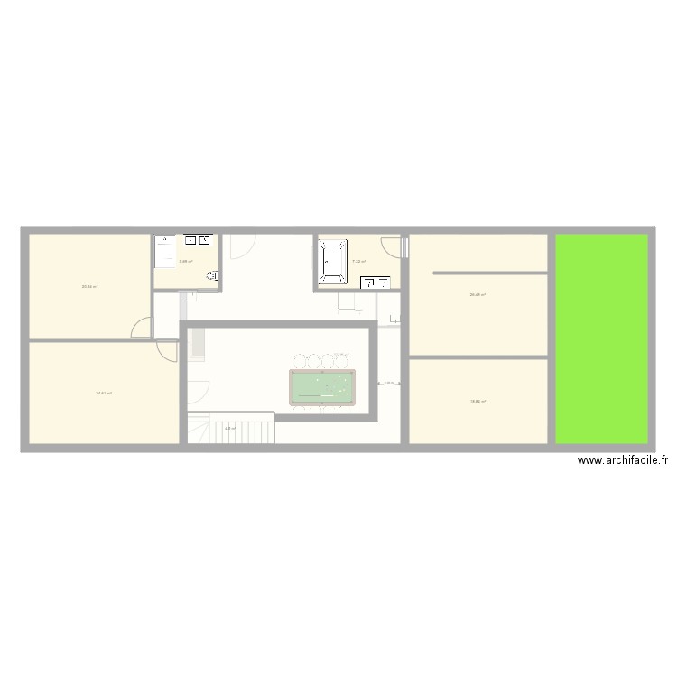 plan 9x15 rdc avec garage test. Plan de 0 pièce et 0 m2