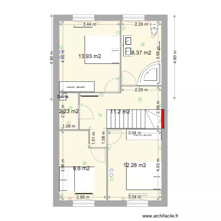 Oznur ETAGE AMENAG&Eacute; 081015. Plan de 