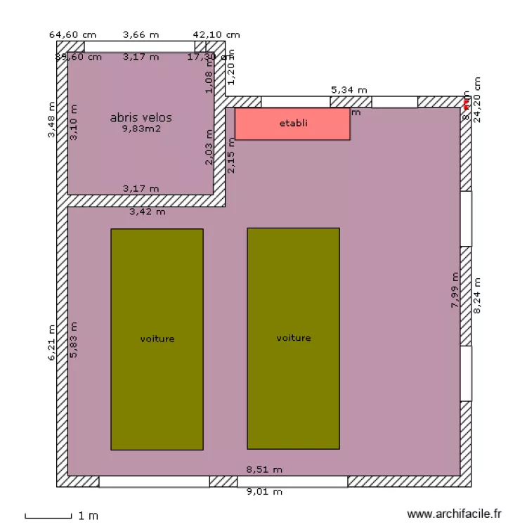 garage. Plan de 