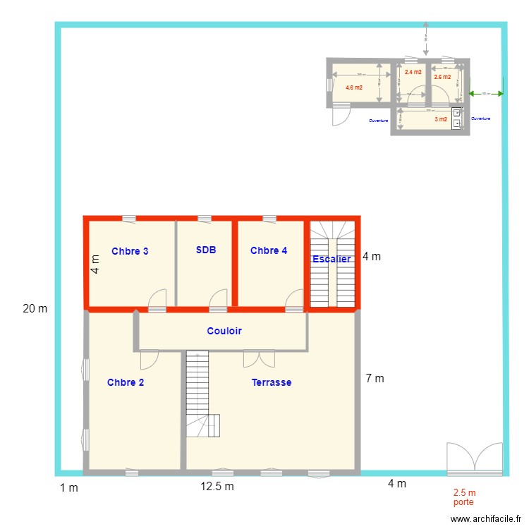 plan  1er étage 18 oct 2021. Plan de 0 pièce et 0 m2