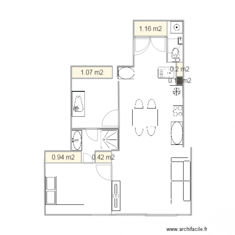 20150922 wc entrée et salon veranda comments SN et hortense. Plan de 0 pièce et 0 m2