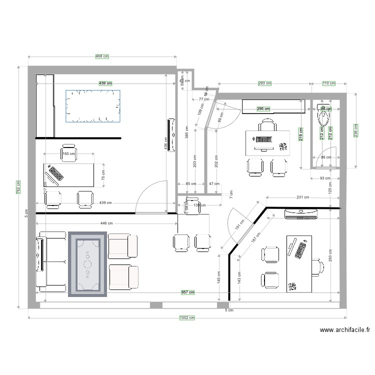 Agence. Plan de 0 pièce et 0 m2