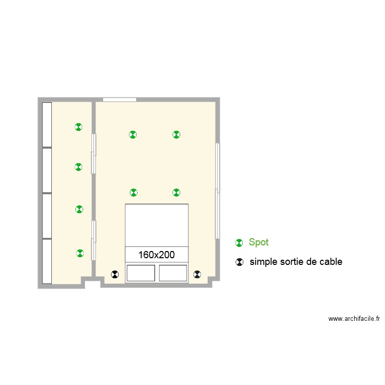 PLan future chambre. Plan de 0 pièce et 0 m2