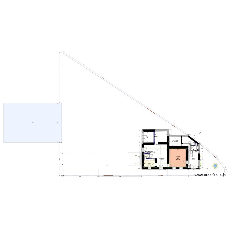 2023 04 Extention Ouvertures modifiées . Plan de 3 pièces et 37 m2