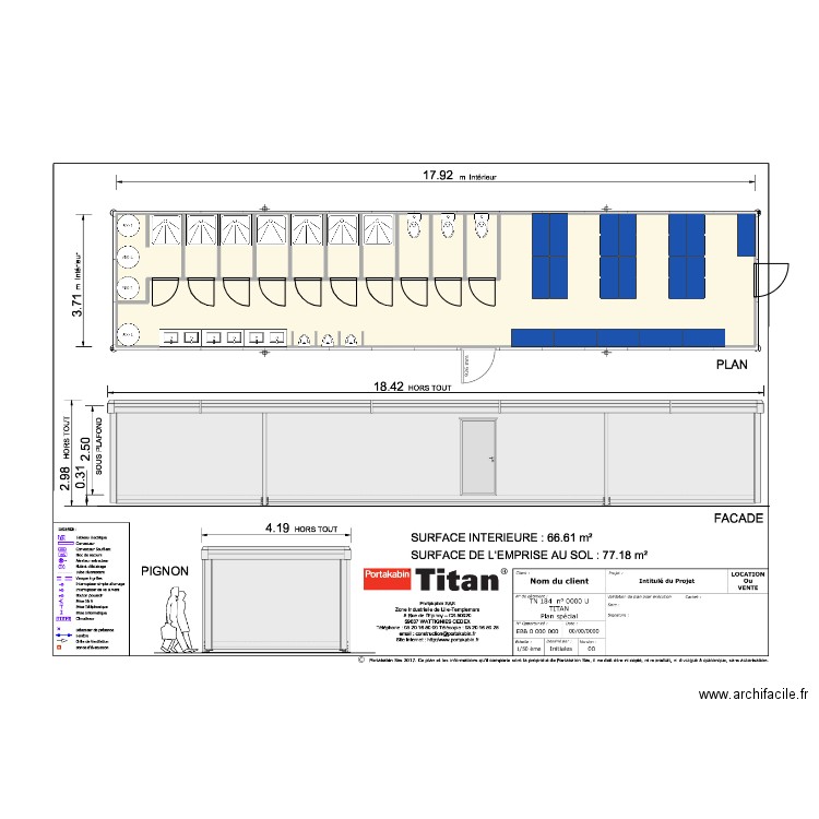 TECHCI_VESTIAIRE H. Plan de 7 pièces et 65 m2