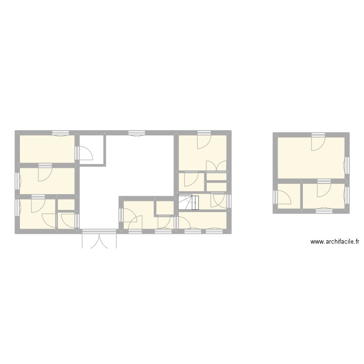 SEYDOUX. Plan de 14 pièces et 51 m2