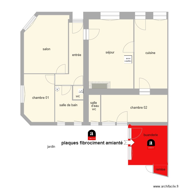 indivision touvron am1451. Plan de 11 pièces et 84 m2