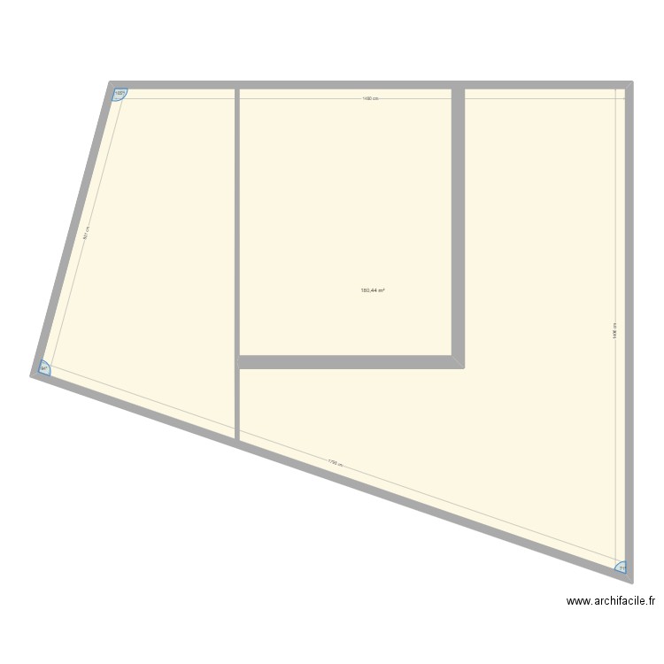 maison 2. Plan de 1 pièce et 180 m2