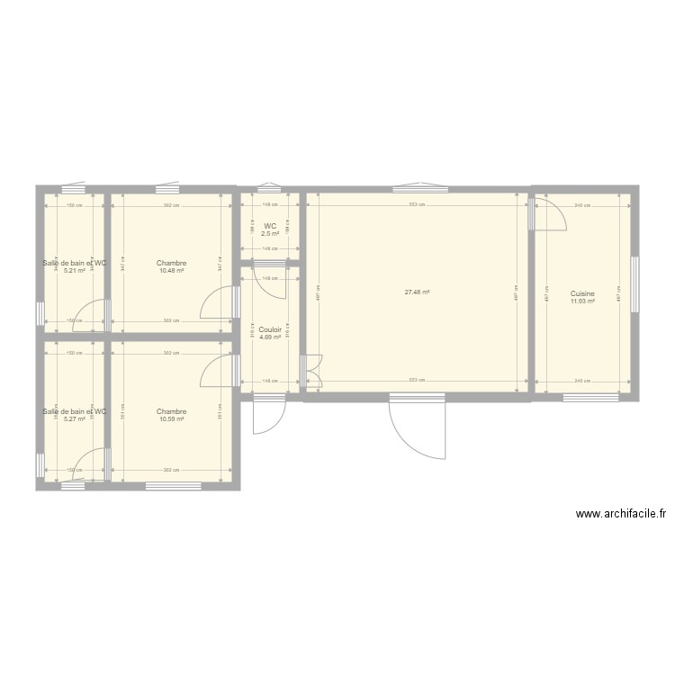 PlanBalleyara3. Plan de 8 pièces et 78 m2