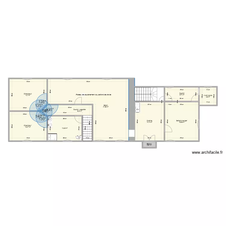 Prieur&eacute; du Saillant. Plan de 