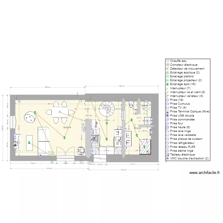 maison plan &eacute;l&eacute;ctrique. Plan de 