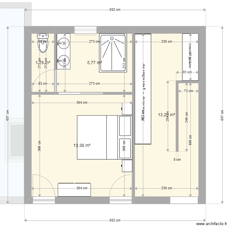 version archi autre. Plan de 11 pièces et 141 m2