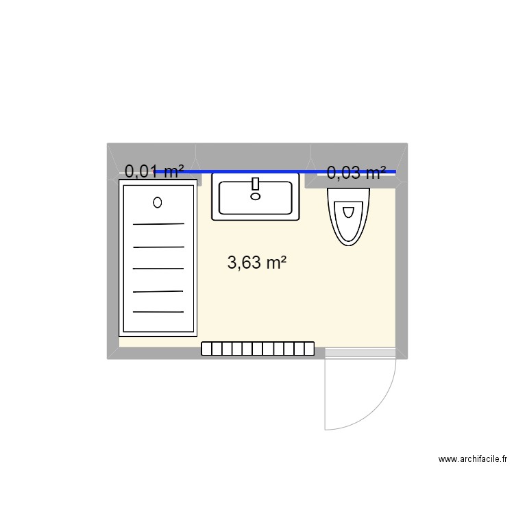 SALLE DE BAIN. Plan de 0 pièce et 0 m2
