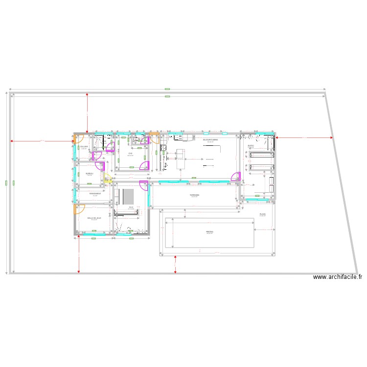 PLEIN PIED PAPARA. Plan de 0 pièce et 0 m2