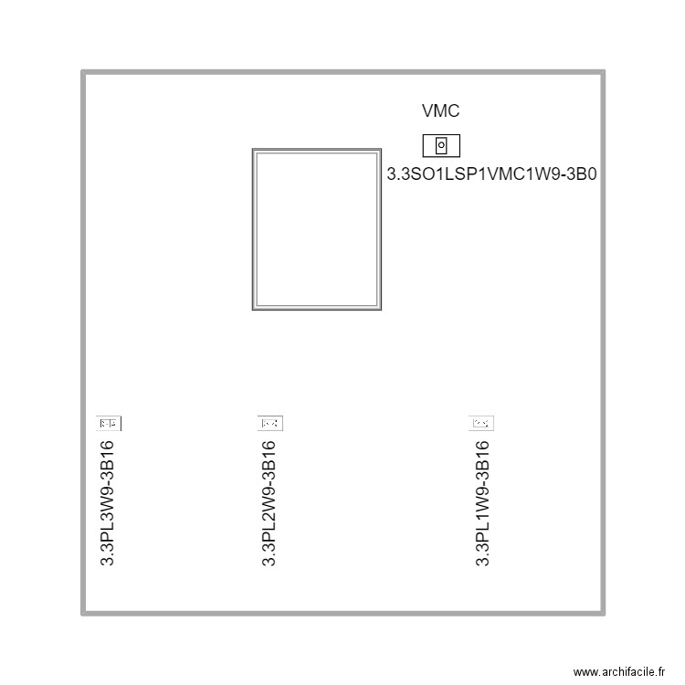 wall 9 3 cellar plugs X 3. Plan de 1 pièce et 54 m2