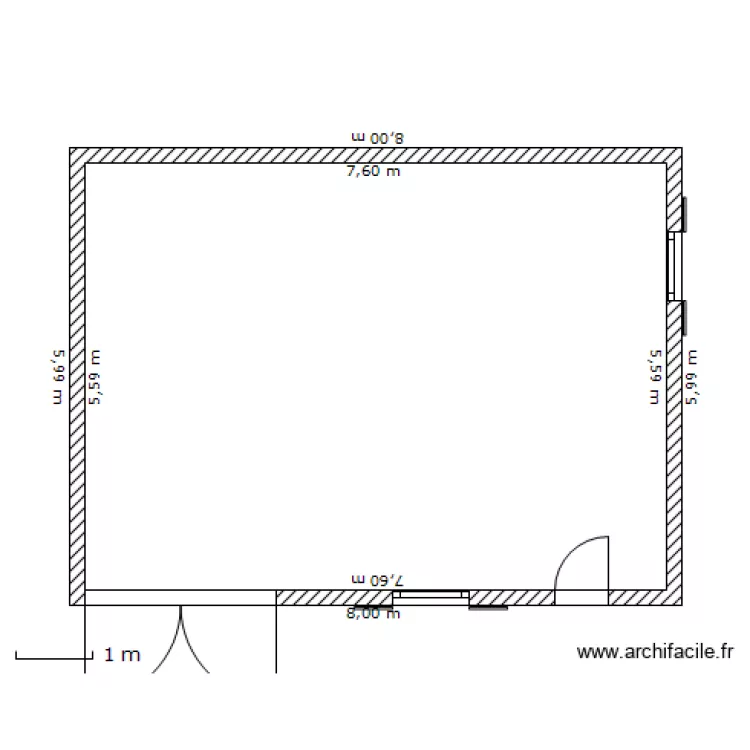 garage vue du haut. Plan de 