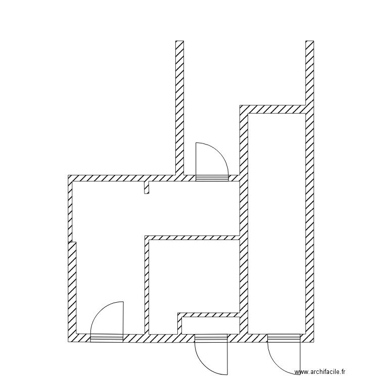 44ème étage. Plan de 3 pièces et 13 m2