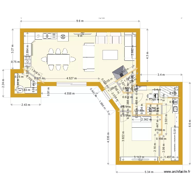 Projet 80 m2 ES v2. Plan de 