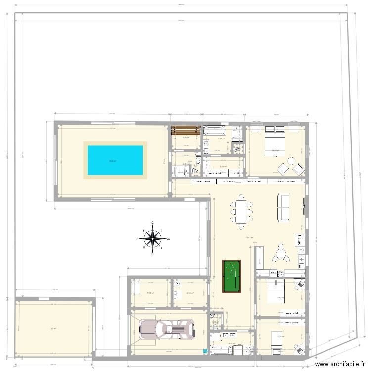 SAINT JOSEPH phase 4. Plan de 16 pièces et 259 m2