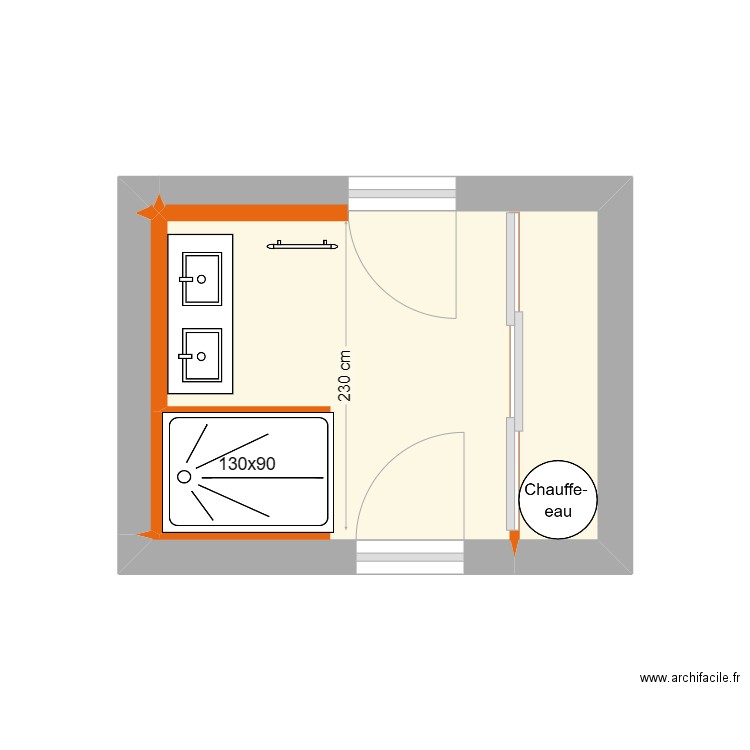 perdereau. Plan de 3 pièces et 7 m2