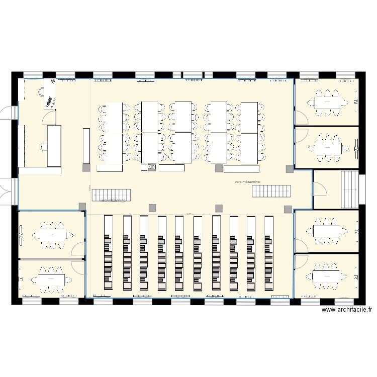 plan bibliothèque. Plan de 0 pièce et 0 m2