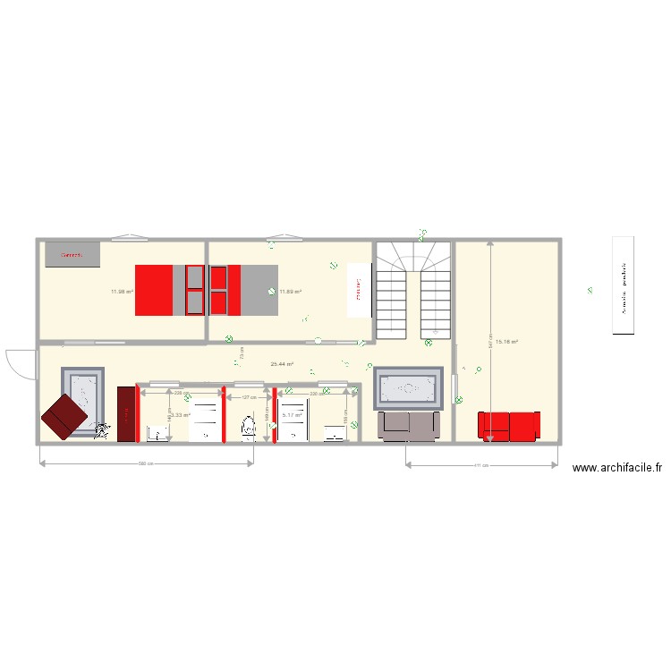 Molières exemple . Plan de 0 pièce et 0 m2