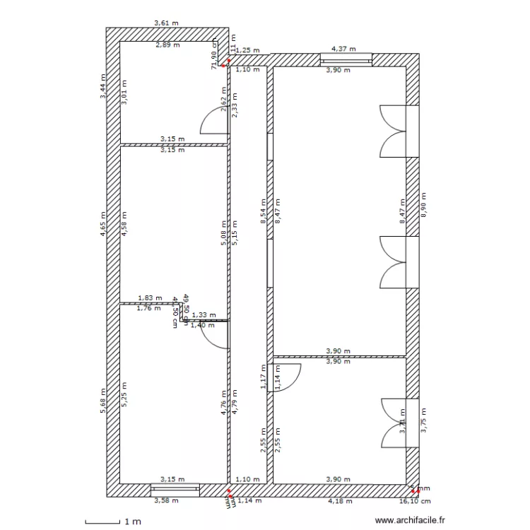 Maison test. Plan de 