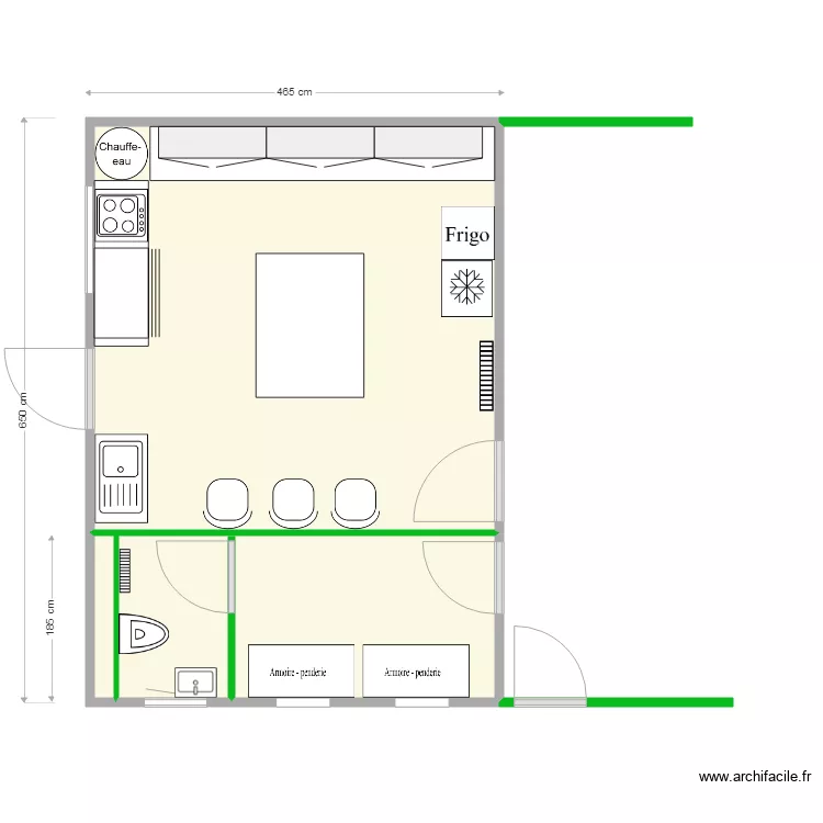 Cuisine St Luc. Plan de 