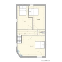 Marsais Grande GRENIER 15 PROJET 3 CHAMBRES