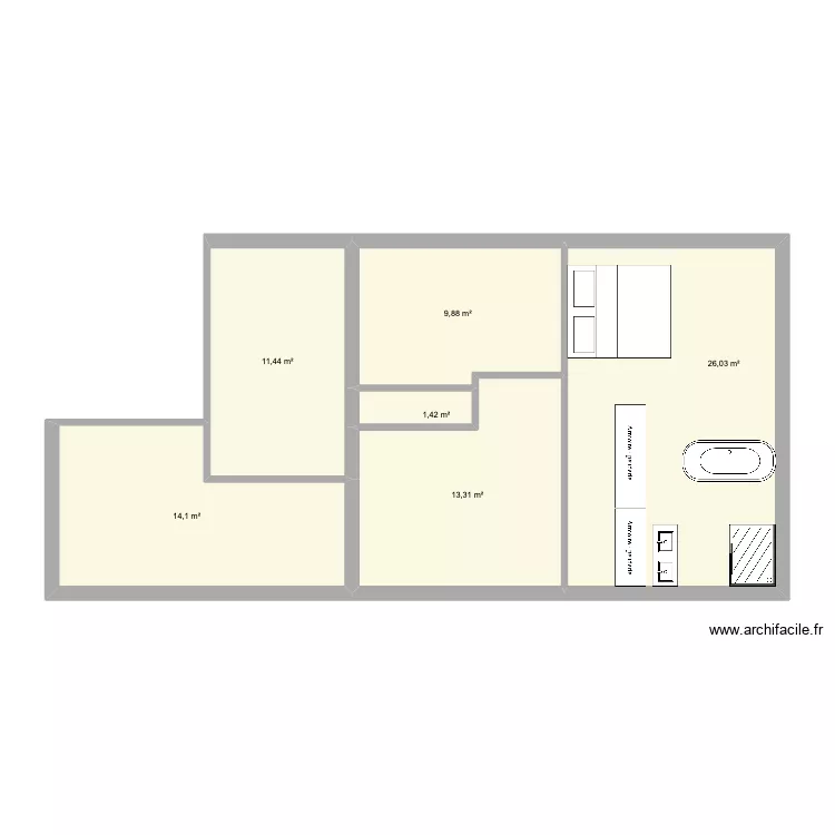 GARE YACHA CHACHA. Plan de 6  et 76 m²