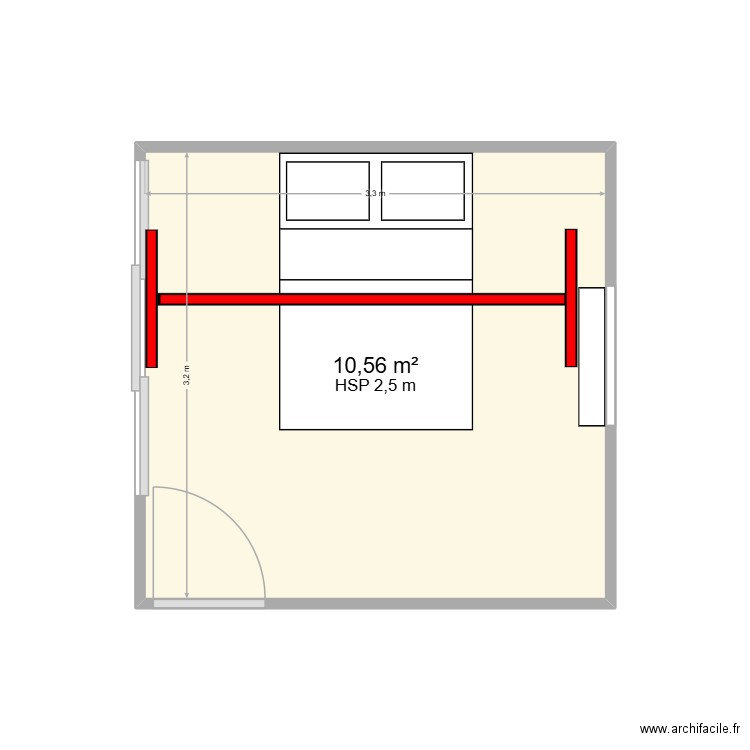 CROUZET 33 PORTIQUE. Plan de 1 pièce et 11 m2
