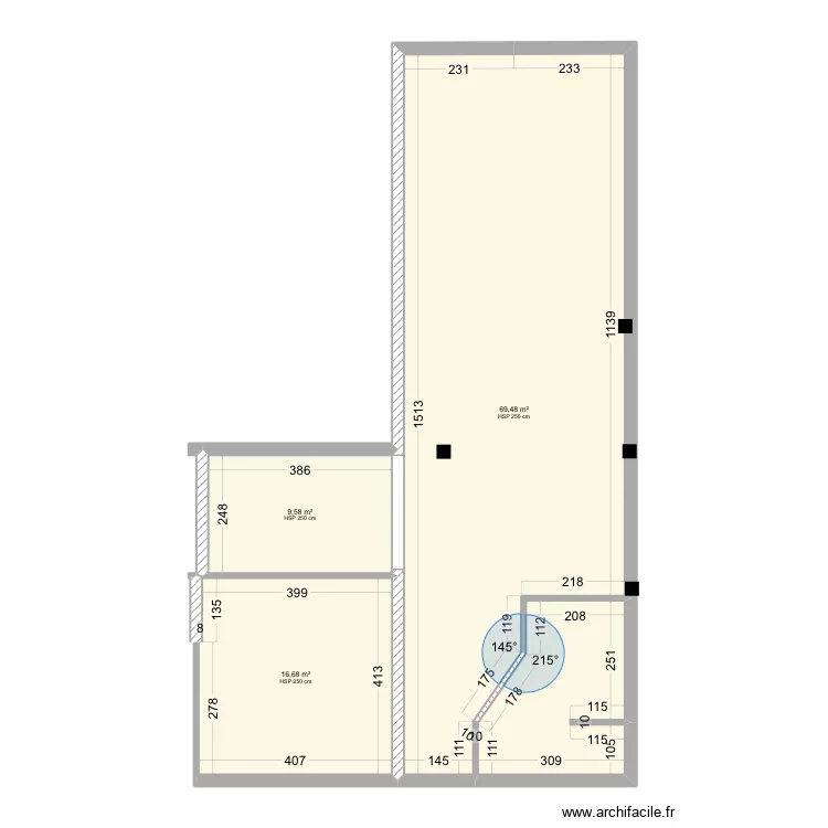 Resto M&eacute;dano existant. Plan de 