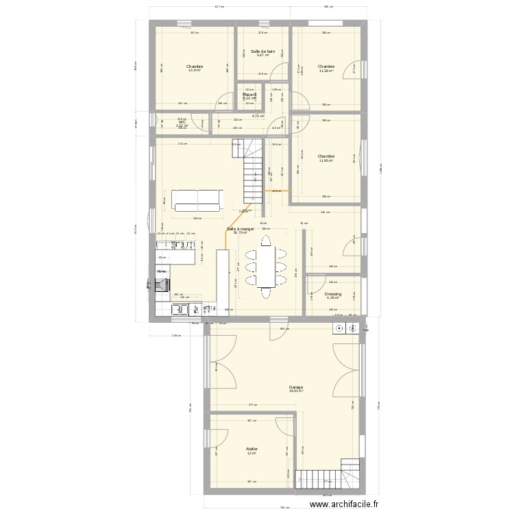 maison de keyser mesure ok V1. Plan de 11 pièces et 157 m2