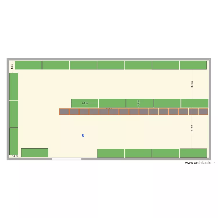 ASD 2. Plan de 1  et 310 m²