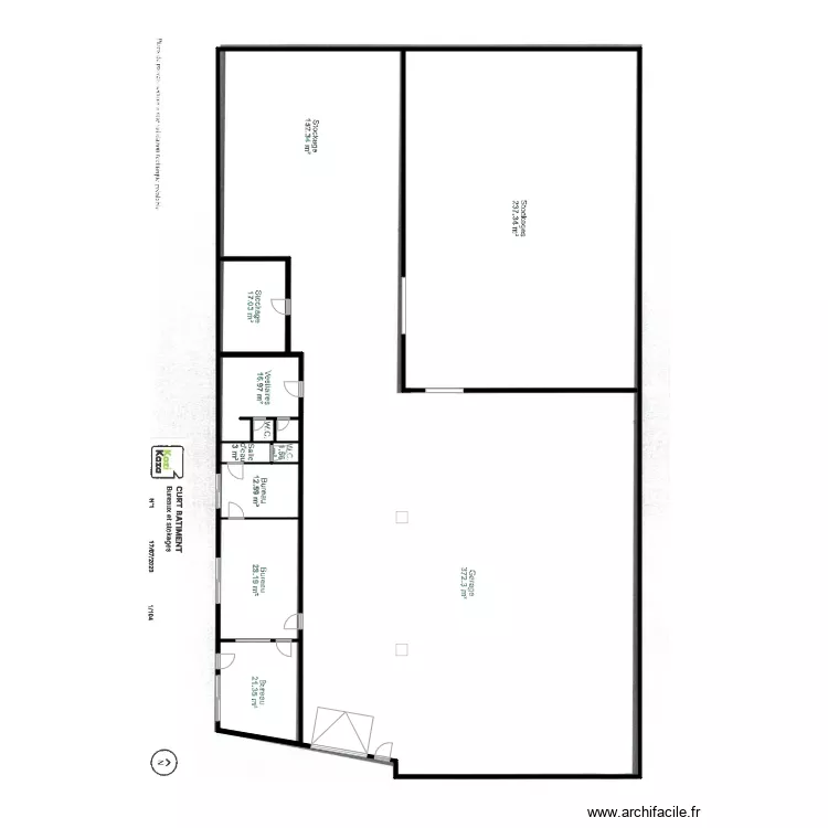 CURT BATIMENT. Plan de 