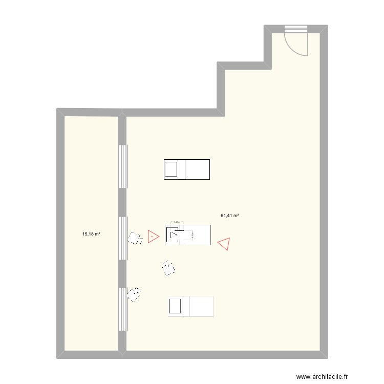 Sherlock plan séquence 1. Plan de 2 pièces et 77 m2
