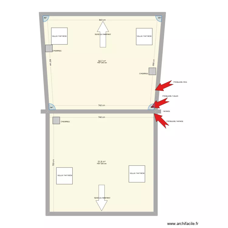 PLAN CHEVILLOTTE TOITURE. Plan de 