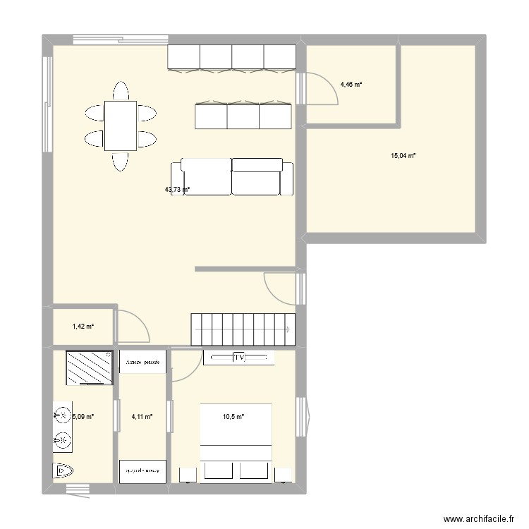 FERRARA V2. Plan de 7 pièces et 84 m2