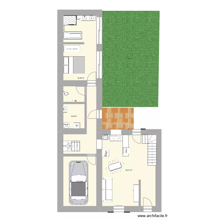 marans. Plan de 4  et 82 m²